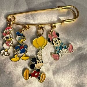 Disney Gold Character Charm Pin